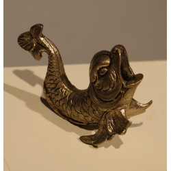 Poisson en bronze argenté