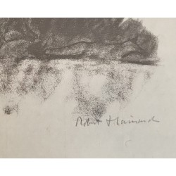 Gravure "Deux sangliers" signée HAINARD