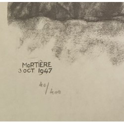 Gravure "Deux sangliers" signée HAINARD