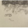 Gravure "Deux sangliers" signée HAINARD