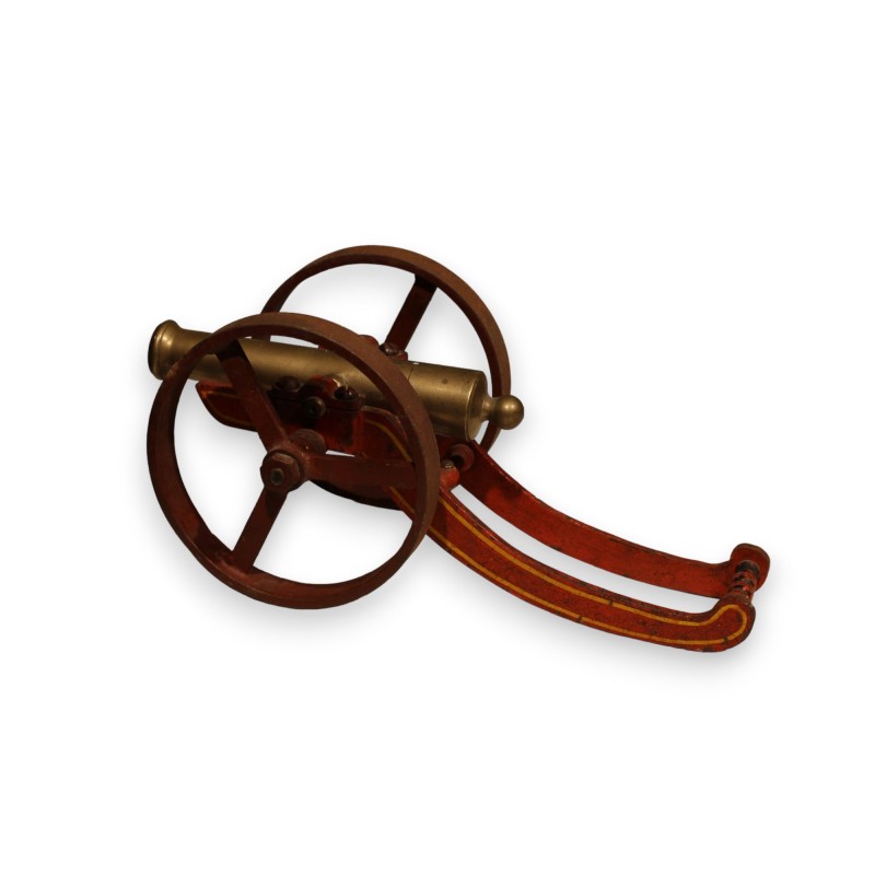 Festive cannon made of cast iron and bronze