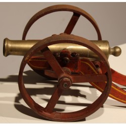 Festive cannon made of cast iron and bronze