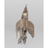 Paire de coqs de combats en argent 915