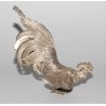 Paire de coqs de combats en argent 915