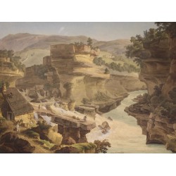 Gravure "Sortie du Rhône" par LINCK