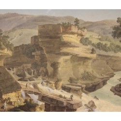 Gravure "Sortie du Rhône" par LINCK
