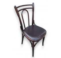 Chaise de bistrot assise en cuir