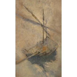 Tableau \"Barque sur le Léman\" signé DRANSY