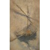 Tableau \"Barque sur le Léman\" signé DRANSY