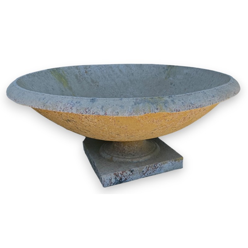 Smooth terracotta basin with an antique patina