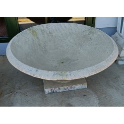 Smooth terracotta basin with an antique patina
