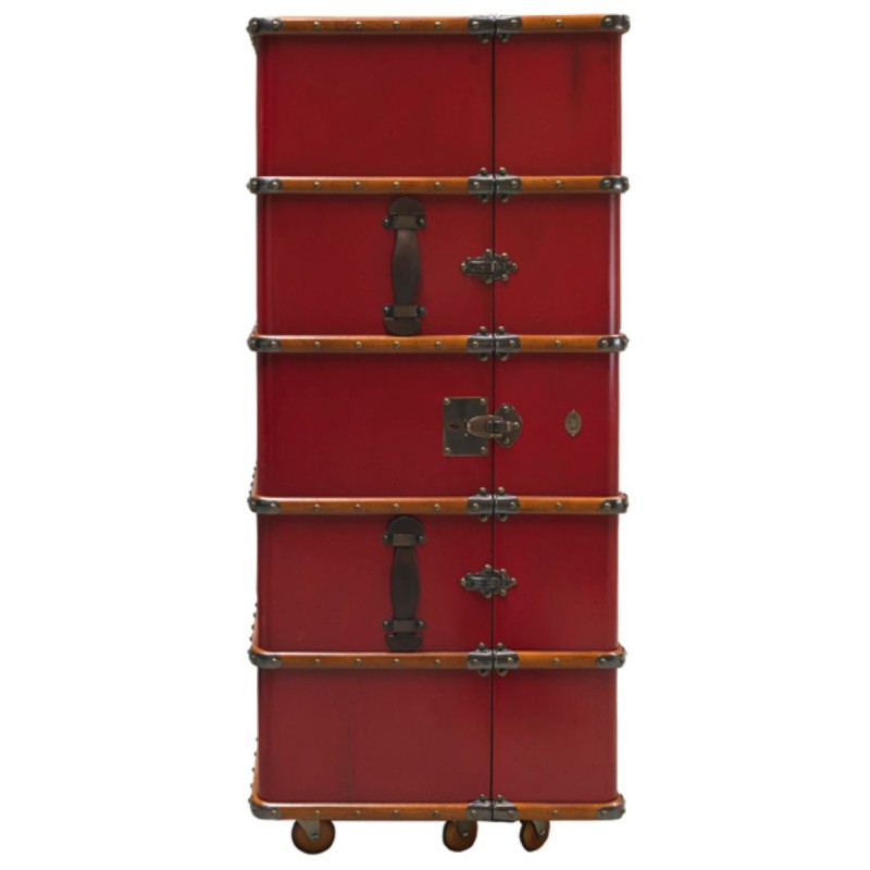 Malle cabine bar, rouge