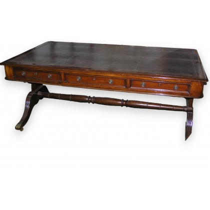 Regency writing table with 3 d