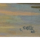 Tableau "Bateaux" signé R. FASEL 48
