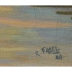 Tableau "Bateaux" signé R. FASEL 48