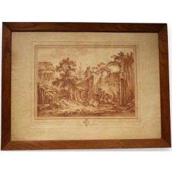 Sanguine "Cour d'une ferme" par BOUCHER