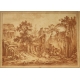 Sanguine "Cour d'une ferme" par BOUCHER