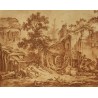 Sanguine "Cour d'une ferme" par BOUCHER