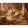 Tableau \"Poule\" signé C. SAULINIER