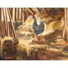 Tableau \"Poule\" signé C. SAULINIER