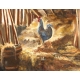 Tableau "Poule" signé C. SAULINIER