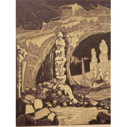 Lithograph entitled ‘Grotte’, signed GICÉ 86