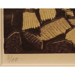 Lithograph entitled ‘Grotte’, signed GICÉ 86