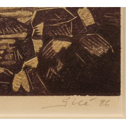 Lithograph entitled ‘Grotte’, signed GICÉ 86