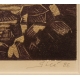 Lithographie "Grotte" signée GICÉ 86