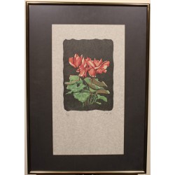 Lithograph entitled ‘Cyclamen’, signed GICÉ 86