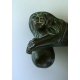 Door knocker, bronze lion.