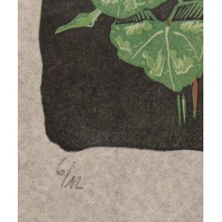 Lithograph entitled ‘Cyclamen’, signed GICÉ 86