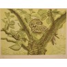 Lithograph entitled "Owl", signed GICÉ 84