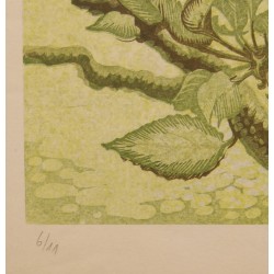 Lithograph entitled "Owl", signed GICÉ 84