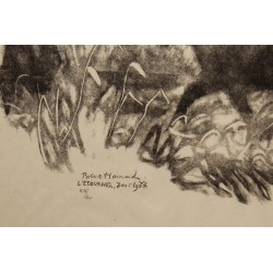 Engraving entitled ‘Two Wild Boars’, signed by Robert HAINARD