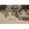 Engraving entitled ‘Two Wild Boars’, signed by Robert HAINARD