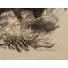 Engraving entitled ‘Two Wild Boars’, signed by Robert HAINARD