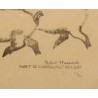 Engraving entitled ‘Two Wild Boars’, signed RH