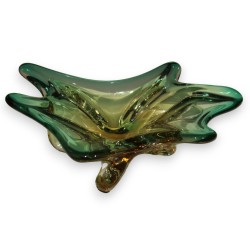 Coupe en verre de Murano vert