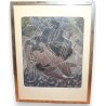 Engraving entitled ‘Rain Showers’, signed ERNI