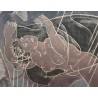Engraving entitled ‘Rain Showers’, signed ERNI