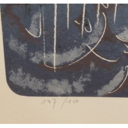 Engraving entitled ‘Rain Showers’, signed ERNI
