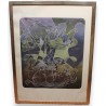 Gravure "Eclairs et tonnerre" signée ERNI