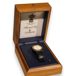 CORUM Admiral's Cup watch, black leather strap