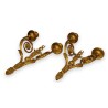 Paire d'appliques style Louis XVI à deux lumières