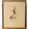 Dessin "Danseuse" signé C. LOUPOT