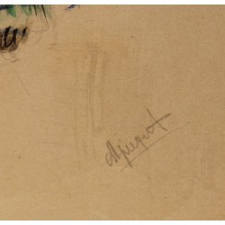 Dessin "Danseuse" signé C. LOUPOT