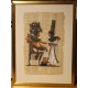 Dessin "Scène égyptienne" sur papirus