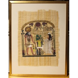 Dessin \"Scène égyptienne\" sur papirus