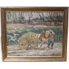 Tableau \"Cheval avec une charrette\" ZUBRITZKY